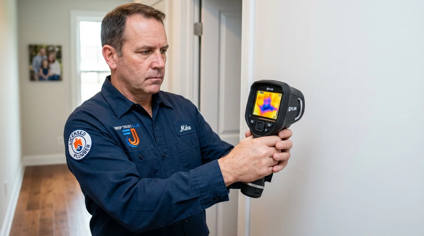 Thermal imaging leak detection by Johns Plumbing LLC in Lanesborough